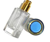 En stock, flacon de parfum en verre transparent rond de 20 ml, mini flacon rechargeable avec pulvérisateur, impression sérigraphique, flacon en verre luxueux et élégant