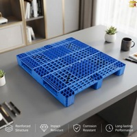 Palette grillagée en plastique robuste à prix de gros avec film de palettisation pour la logistique d'entrepôt