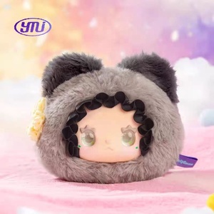 Vente chaude 100% authentique belle <span class=keywords><strong>Emma</strong></span> boules moelleuses série boîtes aveugles mignon vinyle en peluche visage porte-clés 8 pièces/boîte poupées décoratives - Product Image 3