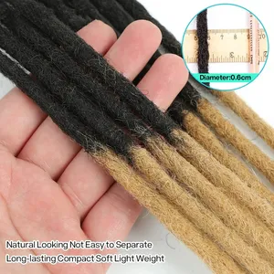 Bán Buôn 100% Handmade Afro Kinky Tóc Con Người Dreadlock Mở Rộng Loc Mở Rộng Tóc Con Người Crochet Dreadlock Bện Tóc - Product Image 5