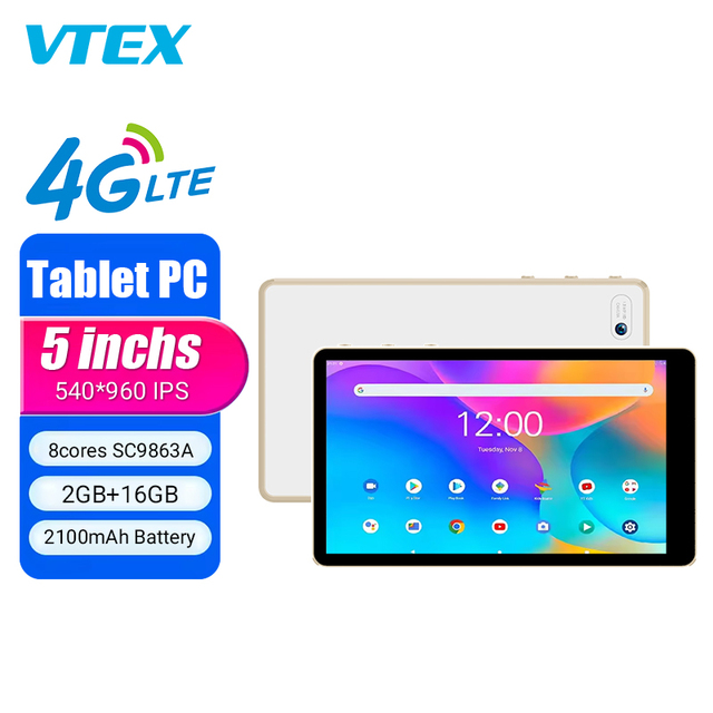Mini 5 Inch 4G LTE Calling Tablet PC Lightweight 142g SC9863A Octa Core Processor 8MP Rear Camera Android 11 OS Smart Tablet