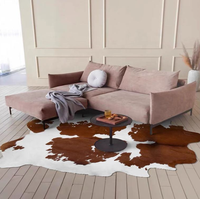 Tapis d'intérieur à imprimé vache, tapis imprimés d'animaux mignons pour la chambre à coucher, le salon, décoration rustique de style western, tapis en peau de vache