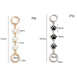 Connettore in metallo smaltato a forma di fiore per estensore <span class=keywords><strong>tracolla</strong></span> borsa, mini ciondoli di lusso vintage, accessori fai da te di design, all'ingrosso - Product Image 5