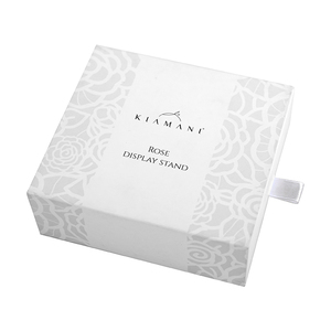 Custom Printed Logo <b>White</b> Jewelry Drawer <b>Box</b> with Ribbon Cardboard Paper Gift Packaging - Product Image 4