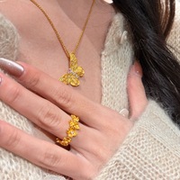 2026 Ensemble de bagues d'index polyvalentes, style français luxe léger rétro, motif osmanthus intégral, incrustées de zircon, style palais, élégantes