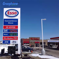 Panneau publicitaire LED extérieur pour station-service, affichage des prix de l'essence, totem, signalisation