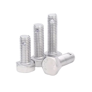 GB31.1 304 Queue en acier inoxydable avec trou <span class=keywords><strong>Vis</strong></span> hexagonale extérieure/Boulon perforé M8 10M - Product Image 1