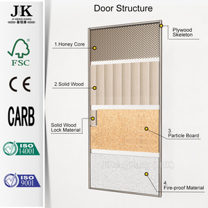 JHK-015 Armario Moderno para Hotel con Puerta Corredera, Material MDF, Impermeable, con <span class=keywords><strong>Acabado</strong></span> de Superficie con Textura de Cerezo - Product Image 2