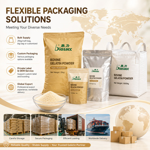 Poudre de <span class=keywords><strong>Gélatine</strong></span> <span class=keywords><strong>Bovine</strong></span> Comestible 200-280 Bloom Certifiée Halal Qualité Alimentaire pour Bonbons Gélifiés Guimauves Desserts 25kg en Vrac - Product Image 2