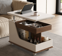 Table de salon ModHomi avec rangement Armoire latérale mobile Table basse minimaliste moderne pour la maison Hôtel Appartement Meubles