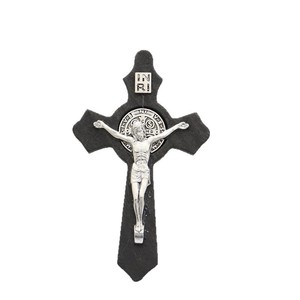 Ciondolo Crocifisso Cattolico, Collana Rosario con Croce in Legno, Ciondolo Fatto a Mano in Metallo Intrecciato, Accessori per Gioielli in Lega - Product Image 5