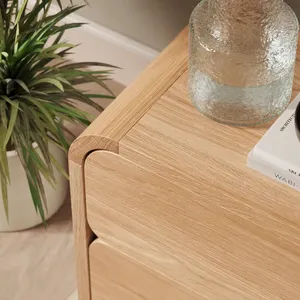 Hiện đại nighstand Bàn Cạnh Giường ngủ bằng gỗ với 2 ngăn kéo lớn để lưu trữ phòng khách cuối bảng 2 ngăn kéo phòng ngủ bên bảng - Product Image 4