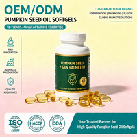 Gélules d'huile de graines de citrouille OEM ODM Marque privée Vente en gros Mélange de palmier nain Facile à prendre pour les compléments alimentaires antioxydants