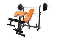 Banc de musculation multifonction Wavar en cuir pour la maison, avec support pour haltères