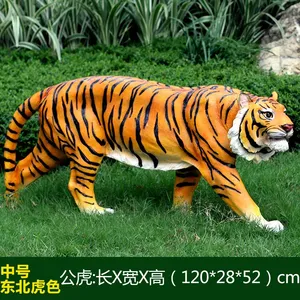 Escultura de Animales de Resina de Gran Tamaño para Decoración de Parques y Zoológicos, Estatua de Tigre de Fibra de Vidrio de Tamaño Real, <span class=keywords><strong>a</strong></span> Buen Precio - Product Image 2