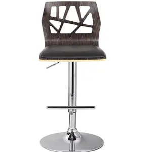 2024 Modern Design Bar Stool Hot Sale Plywood High Bar Chair Swivel Adjustable kitchen Stool Fashion Counter Stool