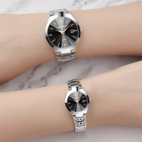 Lover'swatches WLISTH Montre de couple étanche Calendrier Montres à quartz pour hommes et femmes Montres à quartz en acier inoxydable avec date