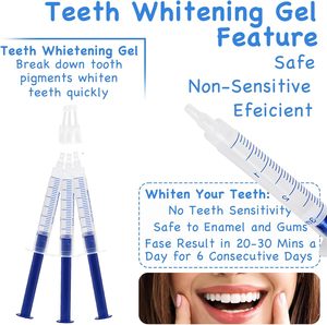 10 PCS Gel blanchissant pour les dents 35% CP, seringues de gel blanchissant pour les dents 3ML, recharges de gels blanchissants pour les dents - Product Image 6