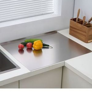 Planche à découper/plaque de préparation en acier inoxydable épaissi à bords pliés, pour cuisine, usage domestique et pâtisserie, transfrontalière - Product Image 2