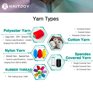 High Bulk Elastic 2075 3075 4075 Dyed Polyester Core Spun Single Covered <b>Spandex</b> <b>Yarn</b> for Making Socks - Product Image 4