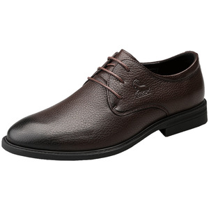 Zapatos Derby de cuero genuino para hombre, estilo británico, con punta en pico, con cordones, transpirables, impermeables, formales, para negocios, mocasines para hombre - Product Image 2