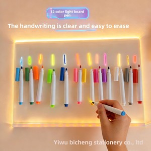 ปากกาเน้นข้อความ 12 <span class=keywords><strong>สี</strong></span> หลาก<span class=keywords><strong>สี</strong></span>สัน ลบได้ เป็นมิตรกับสิ่งแวดล้อม พร้อมไฟ LED ในบรรจุภัณฑ์แบบธรรมดา มีจำหน่ายราคาส่ง - Product Image 4