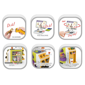 GIVELONG Carrito de Compras Multifuncional para Niños, <span class=keywords><strong>Juguete</strong></span> de Plástico con <span class=keywords><strong>Caja</strong></span> <span class=keywords><strong>Registradora</strong></span> y Características Realistas - Product Image 5