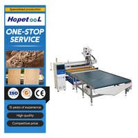 Routeur CNC pour bois à chargement/déchargement automatique Hopetool, robuste, avec broche de 9 kW, AC220V/380V, précision de 0,01 mm
