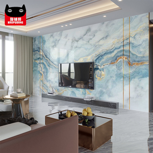 Panneau mural moderne en PVC imperméable avec placage en bois de bambou et <span class=keywords><strong>design</strong></span> marbré pour usage commercial - Product Image 1