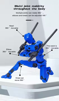 Ensemble de figurines d'action, robot 13 figurines factices imprimées en 3D jouet articulé chanceux pour collectionneur de modélisation (assemblage requis)