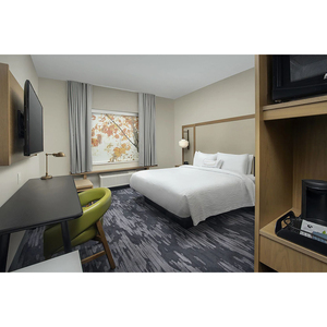 Отель Fairfield Inn by <span class=keywords><strong>Marriott</strong></span> 2025, новый дизайн, наборы для спальни, деревянная, Королевский размер, элегантная гостиничная кровать, мебель для отеля - Product Image 6
