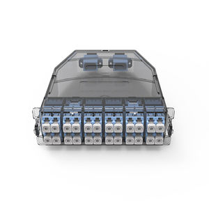Adaptateur quadruple LC/UPC Module fibre optique OM4 multimode avec câble de sortie <span class=keywords><strong>Erika</strong></span> violet à 12/24 cœurs pour équipement à fibre optique FTTH - Product Image 4