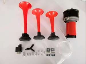 CHSKY Klaxon d'<span class=keywords><strong>air</strong></span> modifié super puissant à 3 tubes avec haut-parleur bidirectionnel pour l'audio de voiture - 12V Matériel ABS Neuf - Product Image 4