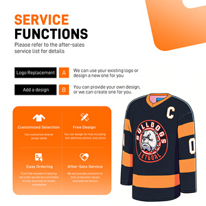 Maillot de hockey vintage Puck Pros 100% polyester, impression numérique, séchage rapide, respirant, léger, manches longues, vêtements unisexes pour adultes - Product Image 4