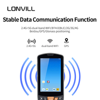 LONVILL Vente en gros ordinateur Android 12 NFC RFID PDA robuste scanner de codes à barres portatif industriel
