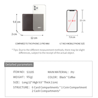 TAOMICMIC dompet pendek Bisnis lintas batas pria, kapasitas besar kulit PU modis dan sederhana terasa dolar AS