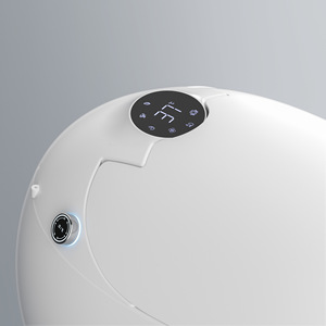Abattant <span class=keywords><strong>de</strong></span> <span class=keywords><strong>toilette</strong></span> intelligent en acier inoxydable mural compatible téléphone, avec protection en mousse, détection automatique et couvercle rabattable sans contact - Product Image 4