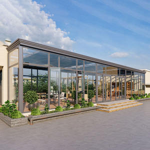 غرفة شمسية حديثة مخصصة من الألومنيوم بطبقتين مقسّى حدائق غرفة سماء مرصعة بالنارج لسقف مضلع للفنادق - Product Image 4