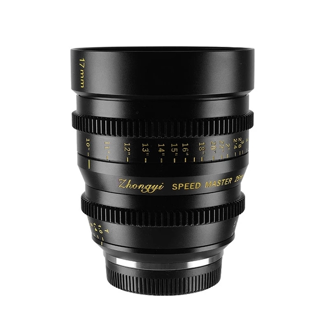 Zhongyi 17mm 25mm 35mm T1.0 Portrait Cine Lens Large Aperture MF Camera Lens for Sony E Canon RF Fujifilm X M4/3 Mount Cameras