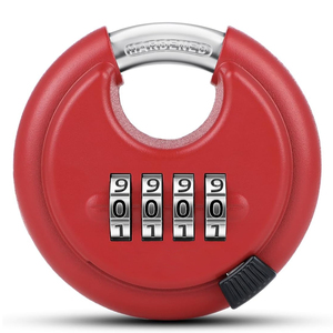 महत्वाकांक्षा 4 अंकों के संयोजन लॉक डिस्क पैडलॉक के साथ बाहरी गेट शेड स्टोरेज यूनिट के लिए आउटडोर कॉम्बो लॉक डिस्क पैडलॉक - Product Image 1