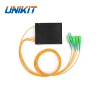 Caja de plástico ABS para pérdida de inserción baja, divisor PLC de fibra óptica de 4 vías, 1X8 1X16 1x4, instalación con conector SC APC, divisor PLC