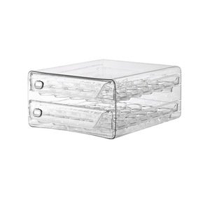 Egg <b>Storage</b> <b>Box</b> Double Layer <b>Drawer</b> Type Transparent Stackable Refrigerator Kitchen Food Container With Lids - Product Image 3