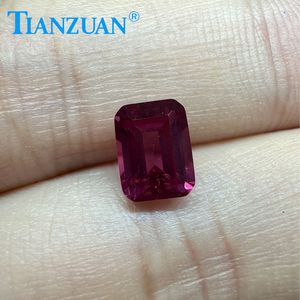 แกนหมุนสีแดงสังเคราะห์สีมรกตสำหรับทำเครื่องประดับอัญมณีแบบทำมือมีใบรับรองจากแลป - Product Image 6