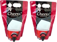 Sachets Doypack en plastique PET jetables en gros pour liquides, jus, vin, café, avec bec verseur, boîte et sac de distribution, et poche à eau