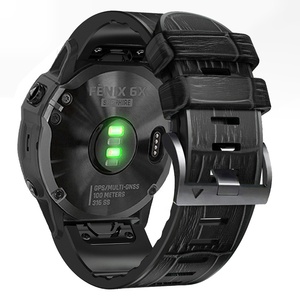 Correa de cuero de silicona para muñeca, correa de hebilla plana de liberación rápida para <span class=keywords><strong>Garmin</strong></span> Fenix5s 22 26mm para <span class=keywords><strong>Fenix</strong></span> 7X <span class=keywords><strong>7</strong></span> 6X 6 5 <span class=keywords><strong>X</strong></span> - Product Image 4