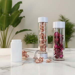 Luxury <b>Clear</b> Pet <b>Plastic</b> 100ml <b>Container</b> with Screw Cap Empty 50ML 60ML 80ML 100ML Medicine Eyelash Pill Bottle for Cosmetics - Product Image 1