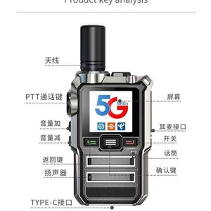 Talkie-walkie Tytech Th Uv8000d longue portée pour extérieur avec écran, chargement Type C, corps en alliage de zinc - Product Image 4