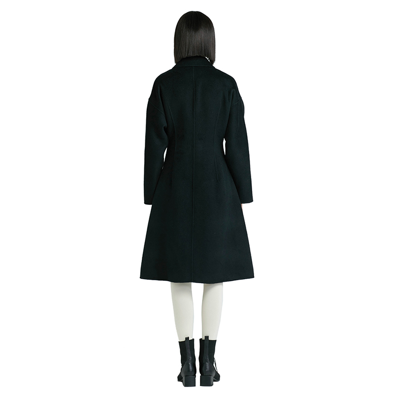 Cashmere coat 2021 autumn and winter new double-faced woolen coat in the long single-breasted high-end wool women's clothing