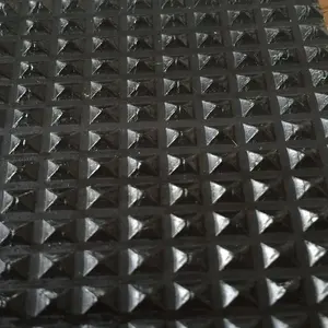 Super thin 2mm soft black rough top anti-slip small diamond rubber matting / neolite rubber sheet SBR