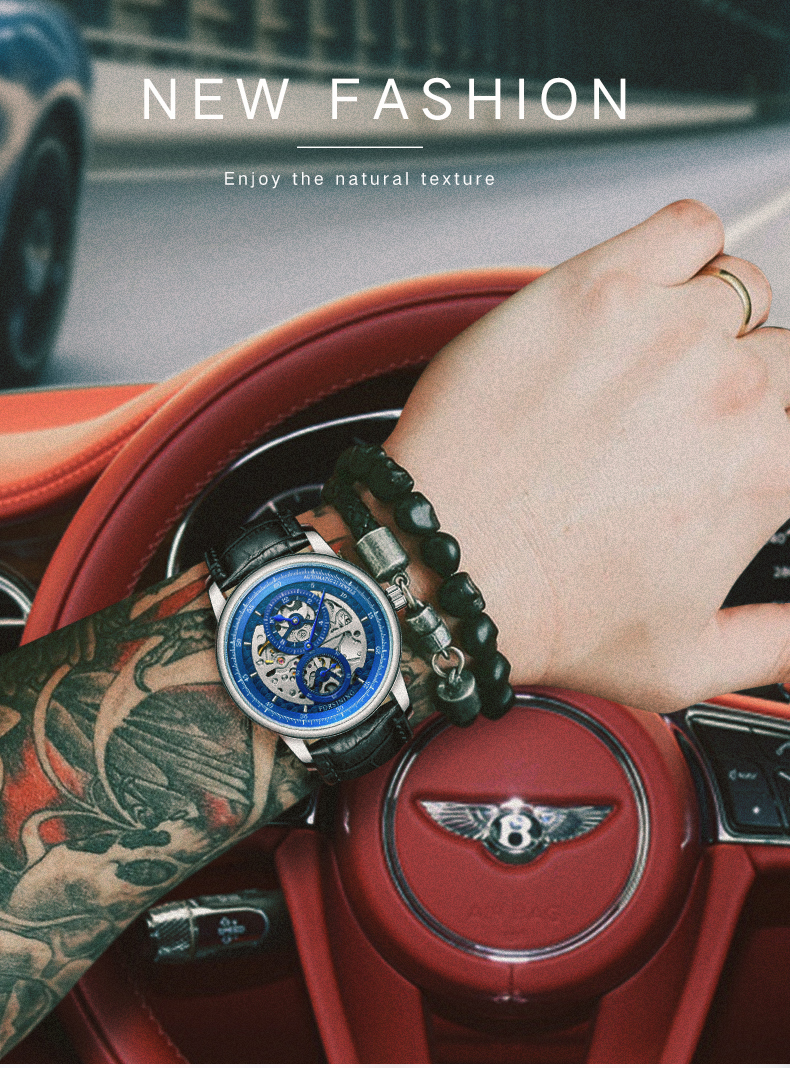 Fashion Forsining Golden Retro Luminous Hands Diamond Display Mens Mechanical Skeleton Wrist Watches Top Brand Luxury Clock